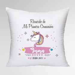 Cojín Comunión Unicornio